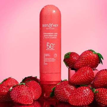 Strawberry Dew Sunscreen Face Mist, SPF 50+ PA+++