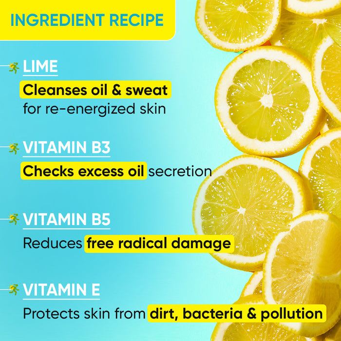 Lime Rush Sports Facewash