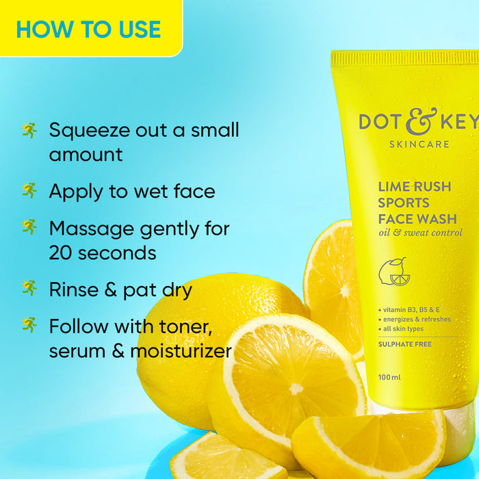 Lime Rush Sports Facewash