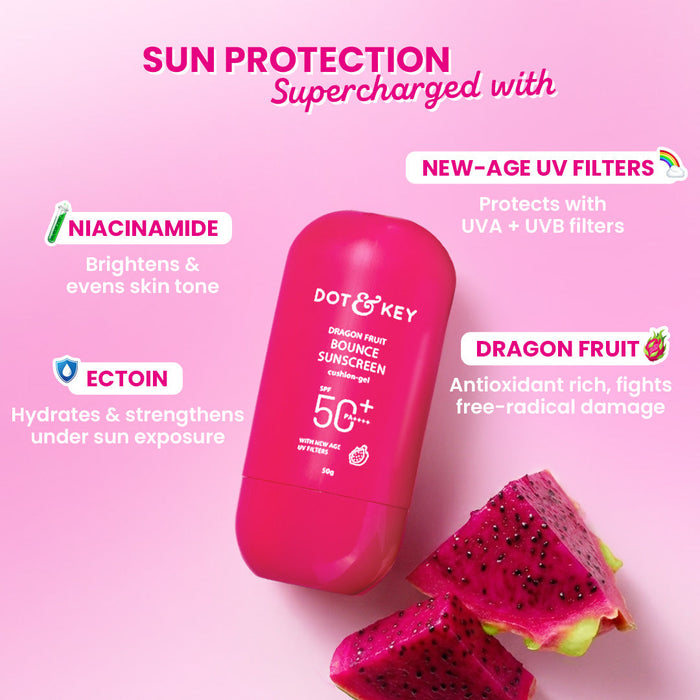 Dot & Key Dragon Fruit Bounce Sunscreen In-Vivo Tested SPF 50+ PA++++