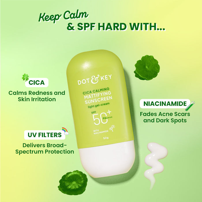 SPF 50+ Cica & Niacinamide Sunscreen 50g - Pack of 2
